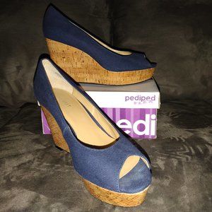 Nine West Wedge Peek-a-Boo Heel
